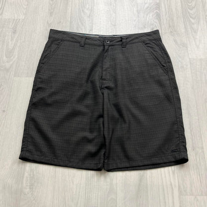 VINTAGE Y2K ONEILL BAGGY CHECKERED PLAID SHORTS BLACK