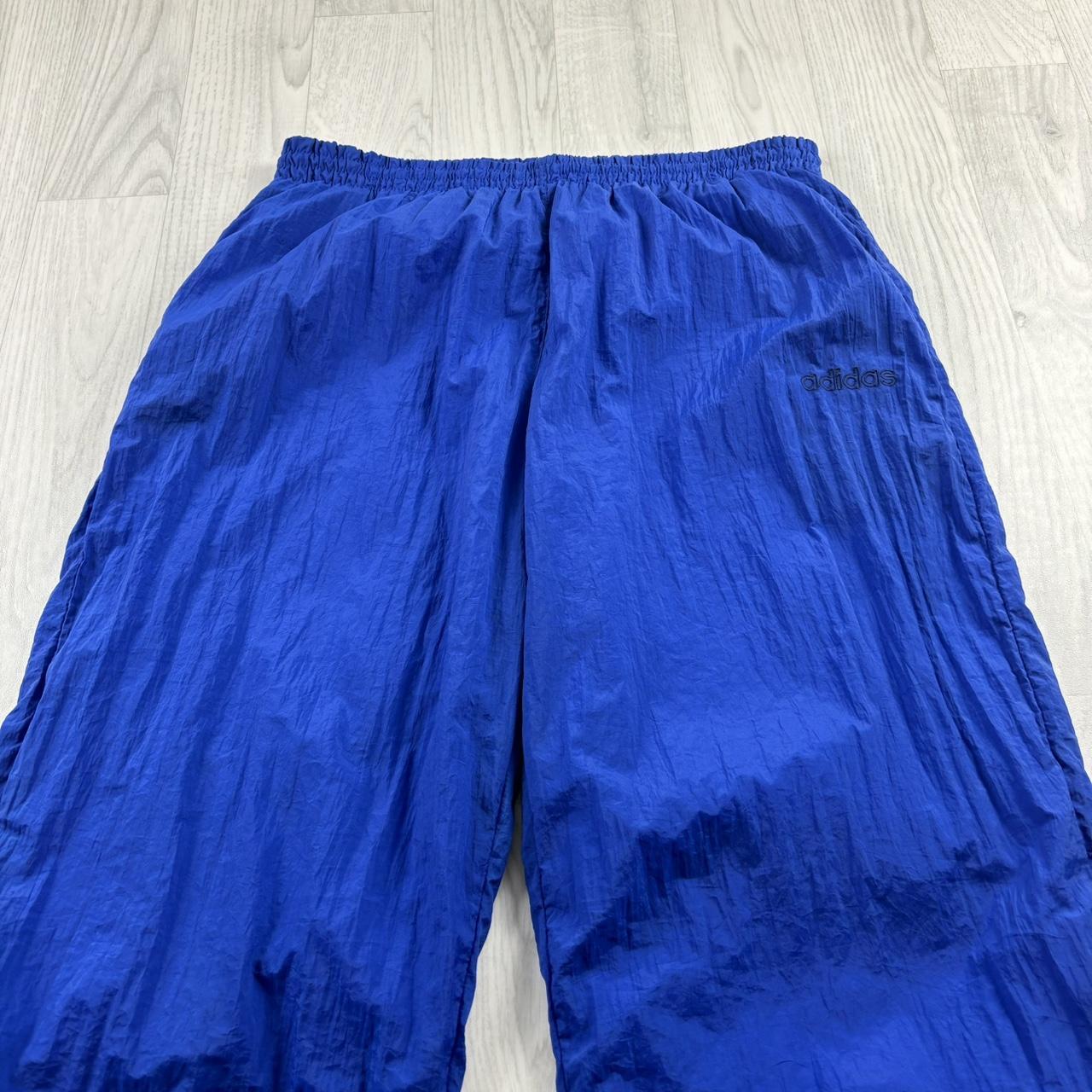 VINTAGE 90s ADIDAS BAGGY TRACKSUIT BOTTOMS BLUE