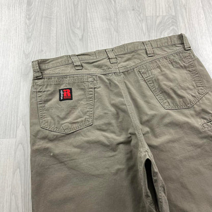 VINTAGE WRANGLER BAGGY CARPENTER JORTS BEIGE (38w)