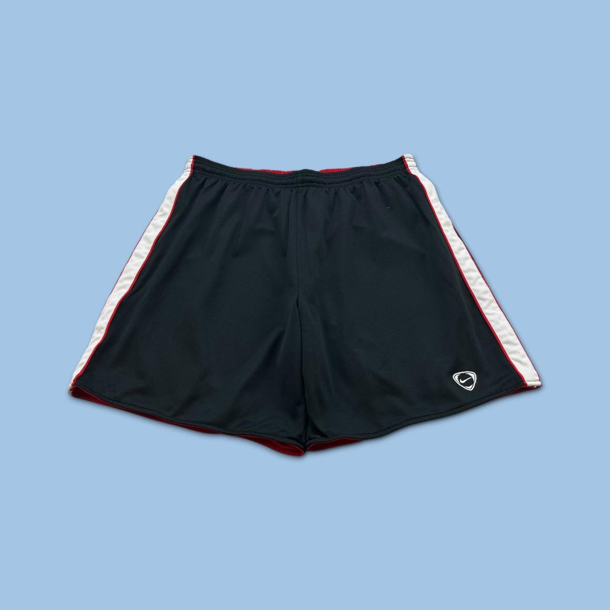 VINTAGE Y2K NIKE REVERSIBLE BAGGY BASKETBALL SPORT SHORTS BLACK / RED