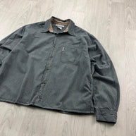 VINTAGE 00s COLUMBIA CHECKERED CROPPED LONG SLEEVE BUTTON UP SHIRT