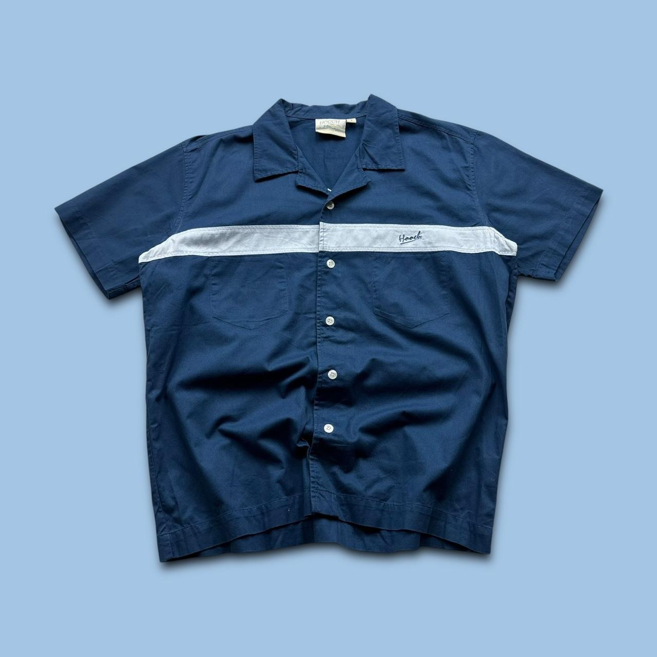 VINTAGE Y2K HOOCH SHORT SLEEVE SHIRT NAVY