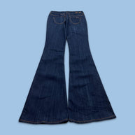 VINTAGE Y2K SEVEN7 LOW RISE FLARED JEANS NAVY
