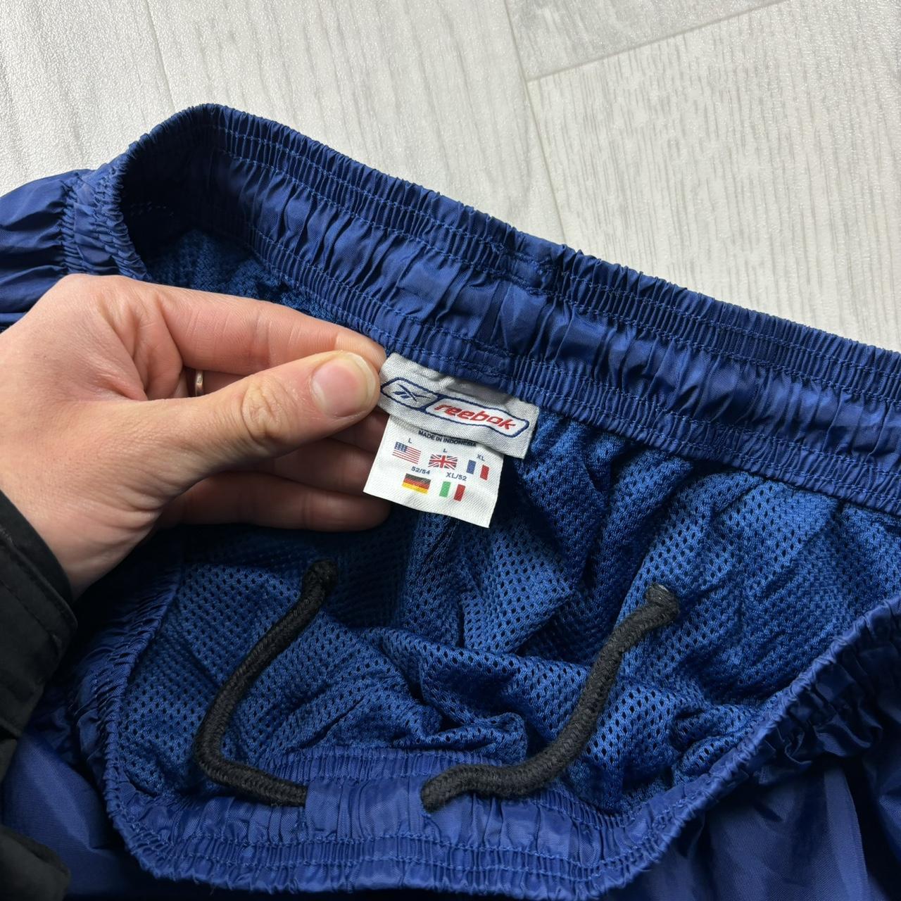 VINTAGE Y2K REEBOK BAGGY TRACKSUIT BOTTOMS BLUE
