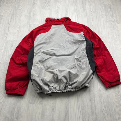 VINTAGE 00s COLUMBIA TECHNICAL UTILITY SKI JACKET GREY RED