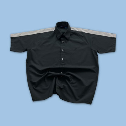 VINTAGE Y2K KANGOL SHORT SLEEVE SHIRT BLACK GREY