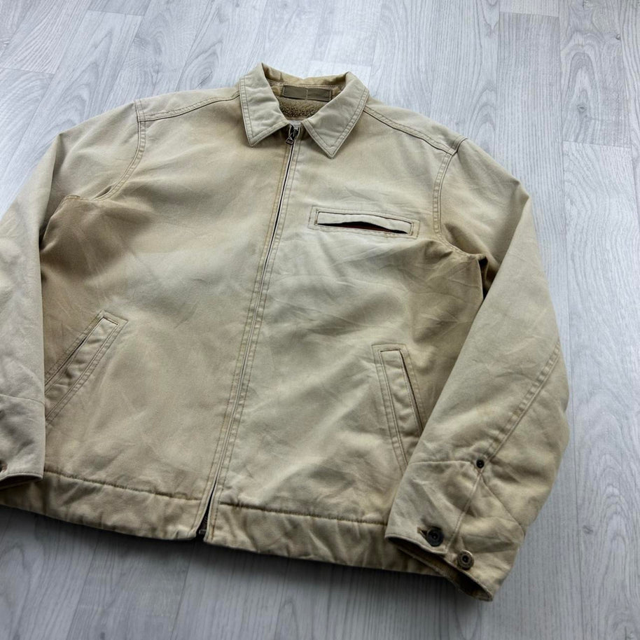 VINTAGE Y2K M&S DETROIT WORKWEAR BOMBER JACKET CREAM