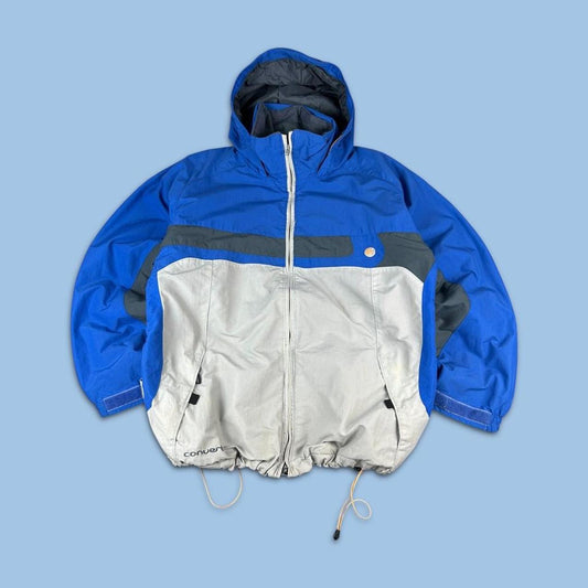 VINTAGE 00s COLUMBIA CONVERT TECHNICAL UTILITY SKI JACKET GREY BLUE