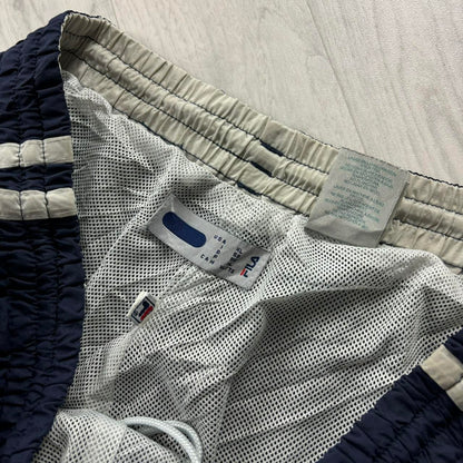 VINTAGE Y2K FILA CARGO BAGGY TRACKSUIT BOTTOMS NAVY