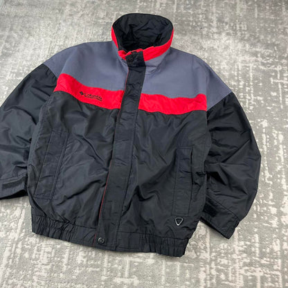 VINTAGE 00s COLUMBIA UTILITY BOMBER JACKET BLACK RED