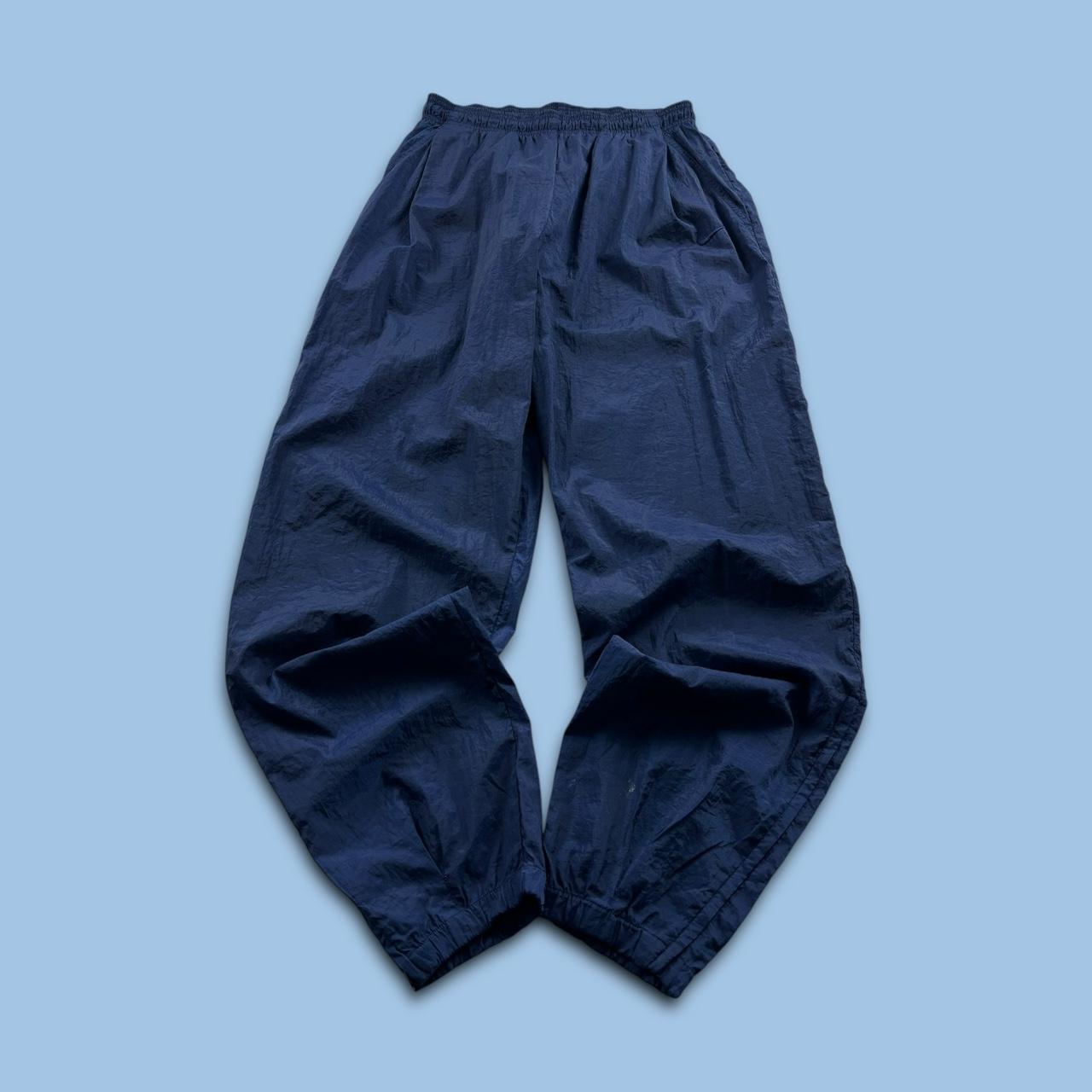 VINTAGE 90s NIKE BAGGY TRACKSUIT BOTTOMS NAVY