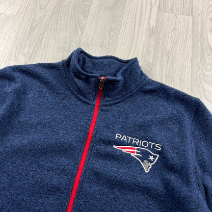 VINTAGE Y2K NFL PATRIOTS ZIP UP FLEECE NAVY