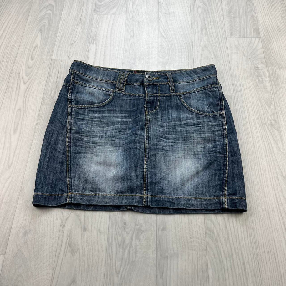 VINTAGE Y2K 17&CO DENIM MINI SKIRT BLUE