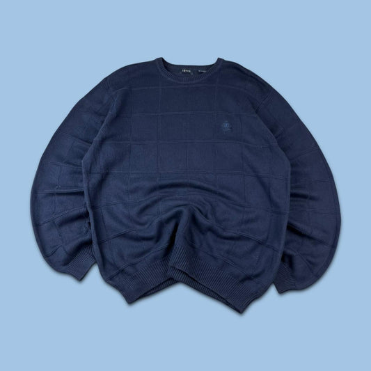 VINTAGE Y2K IZOD LIGHT KNITTED JUMPER NAVY