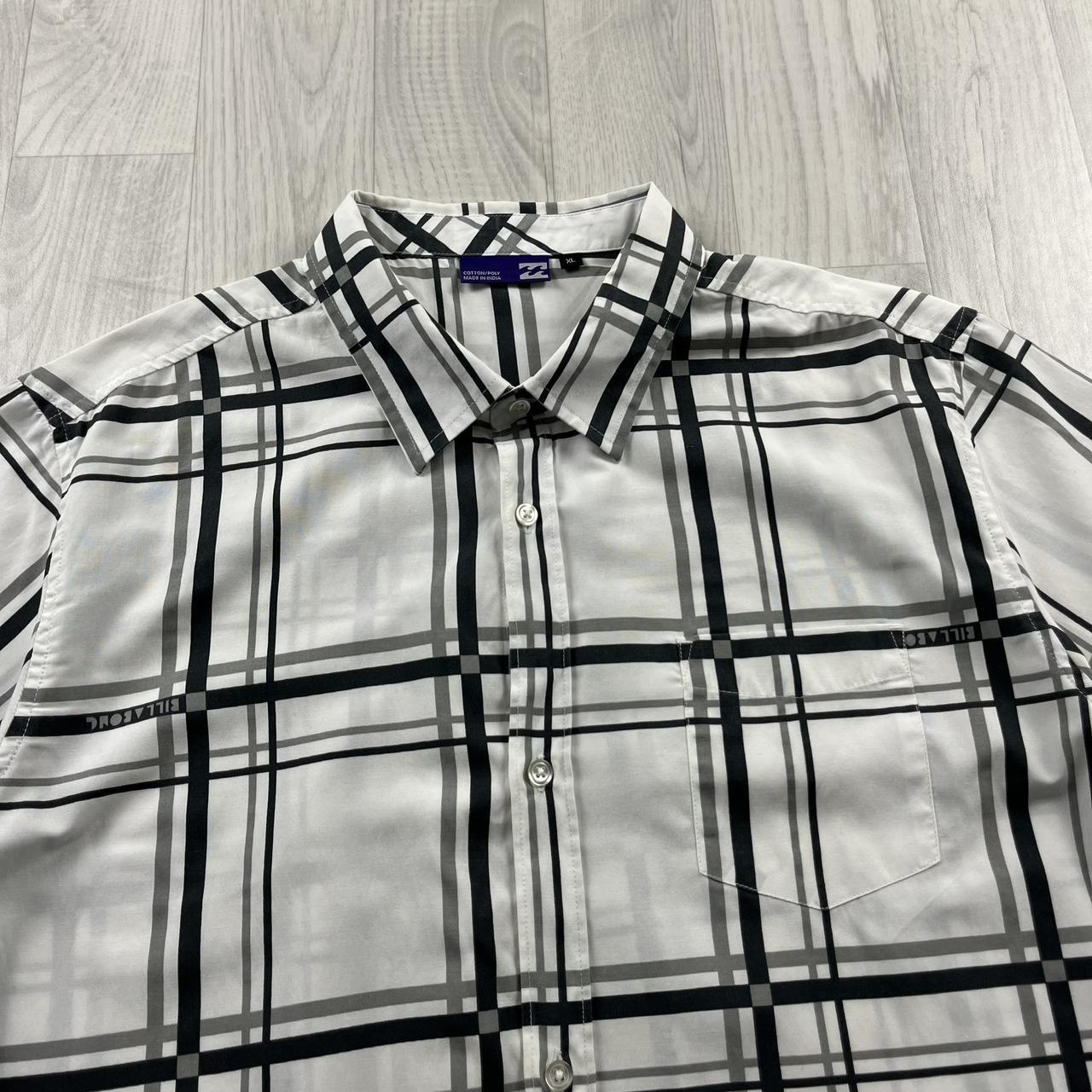 VINTAGE BILLABONG CHECKERED SHORT SLEEVE SURF SHIRT WHITE