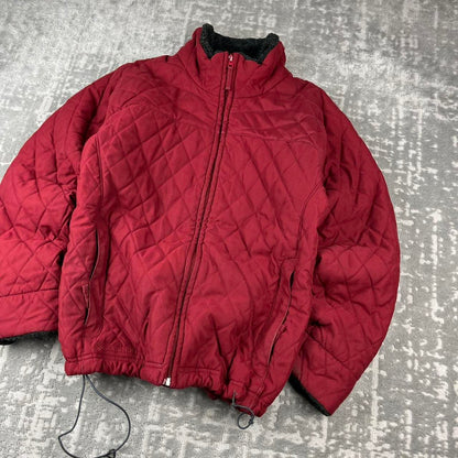 VINTAGE 00s COLUMBIA DIAMOND STITCH PUFFER JACKET RED