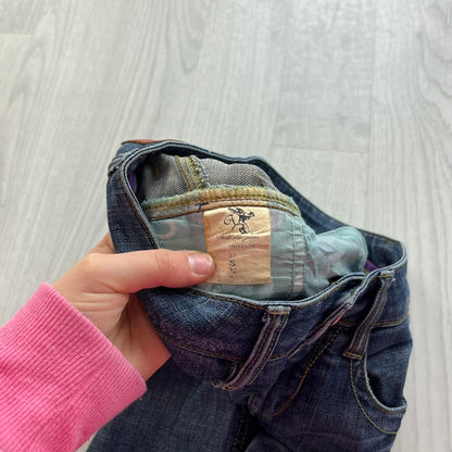 VINTAGE Y2K VICTORIA LOW RISE SLIM BOOTCUT JEANS NAVY BLUE