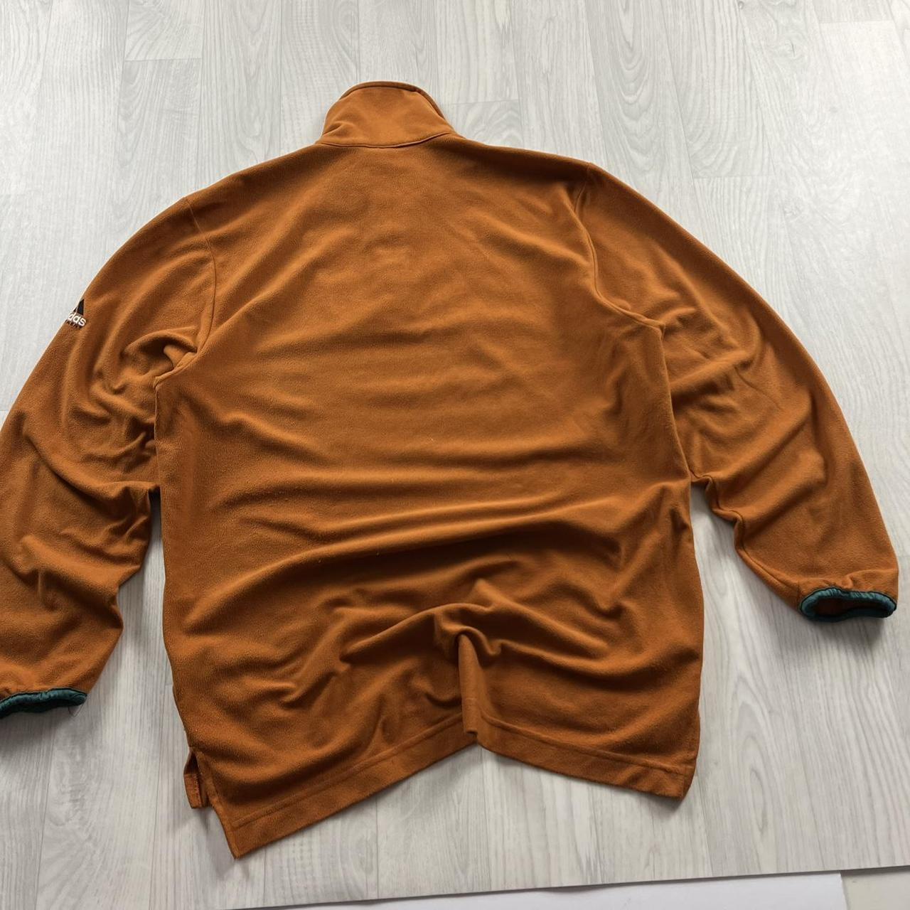 VINTAGE Y2K ADIDAS EQUIPMENT QUARTER ZIP FLEECE SWEATSHIRT ORANGE