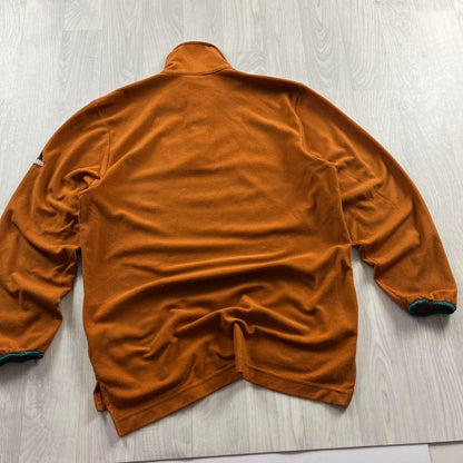 VINTAGE Y2K ADIDAS EQUIPMENT QUARTER ZIP FLEECE SWEATSHIRT ORANGE