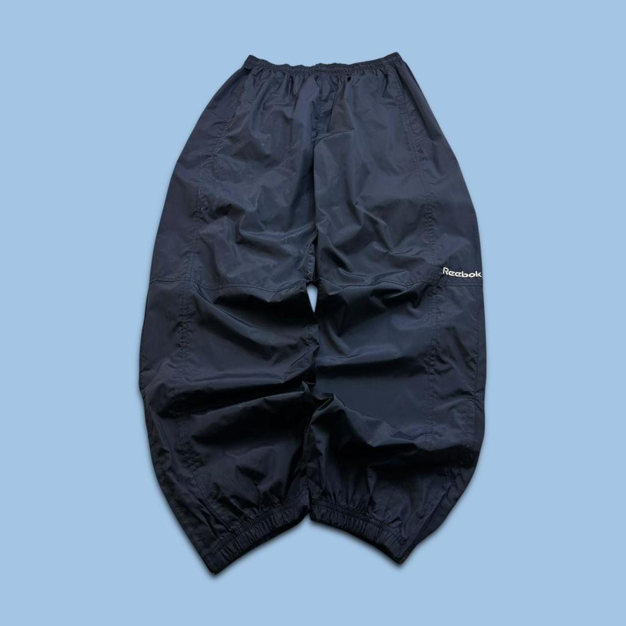 VINTAGE Y2K REEBOK BAGGY TRACKSUIT BOTTOMS NAVY