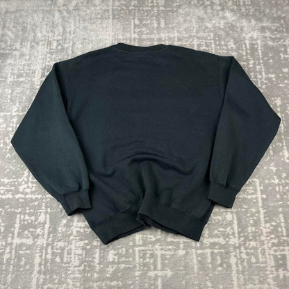 VINTAGE Y2K REEBOK SPELL OUT BOXY SWEATSHIRT BLACK