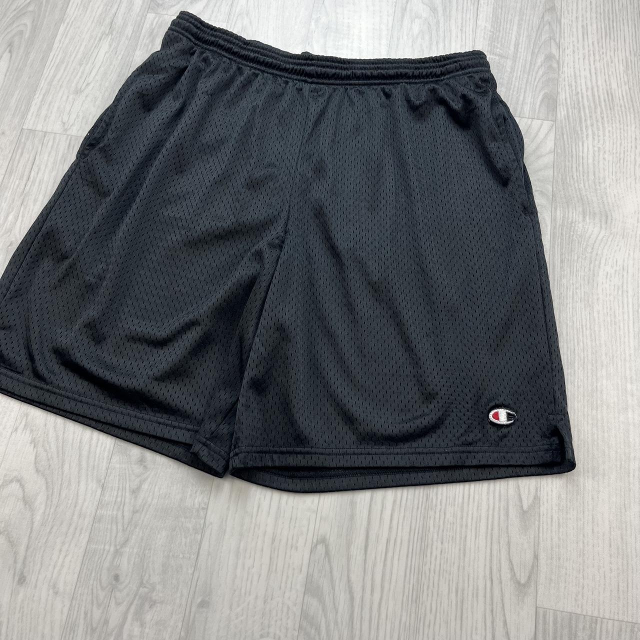 VINTAGE Y2K CHAMPION BAGGY MESH SPORT SHORTS BLACK