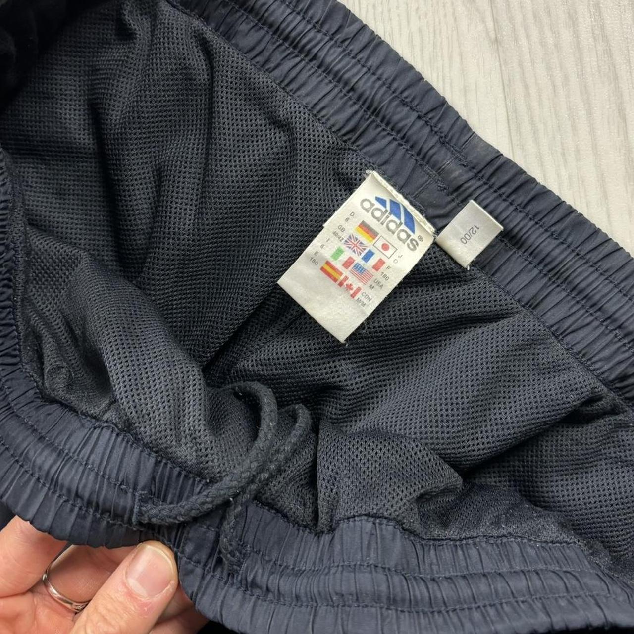 VINTAGE Y2K ADIDAS BAGGY TRACKSUIT BOTTOMS NAVY / GREY