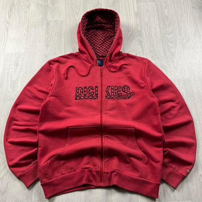 VINTAGE Y2K DICKIES ZIP HOODIE RED
