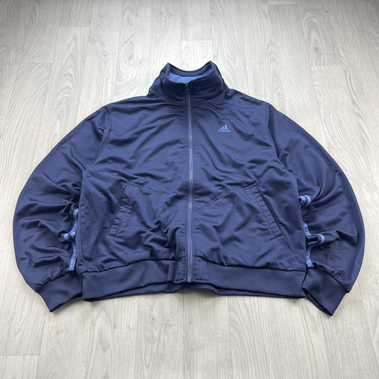 VINTAGE Y2K ADIDAS ZIP UP CROPPED TRACK JACKET PURPLE