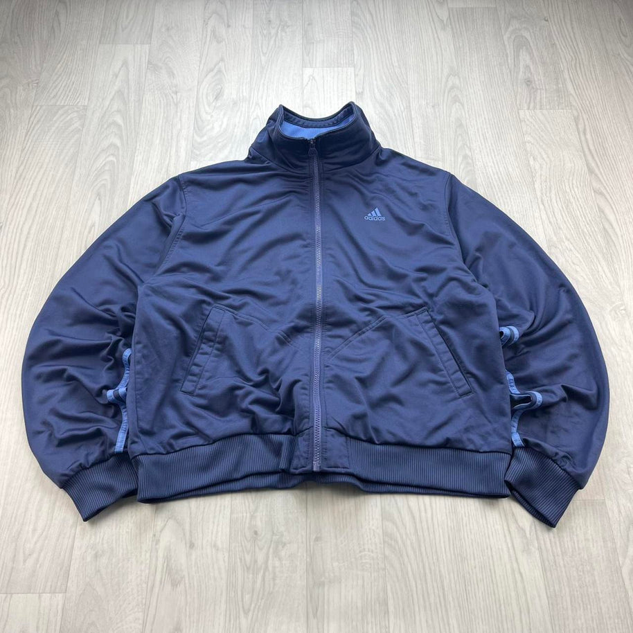 VINTAGE Y2K ADIDAS ZIP UP CROPPED TRACK JACKET PURPLE