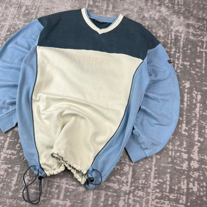 VINTAGE Y2K NAPAPRIJI TECHNICAL SWEATSHIRT BABY BLUE / CREAM