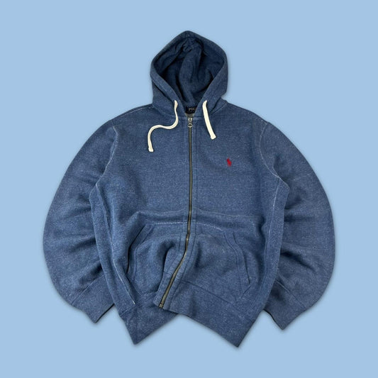 VINTAGE Y2K RALPH LAUREN ZIP UP HOODIE NAVY