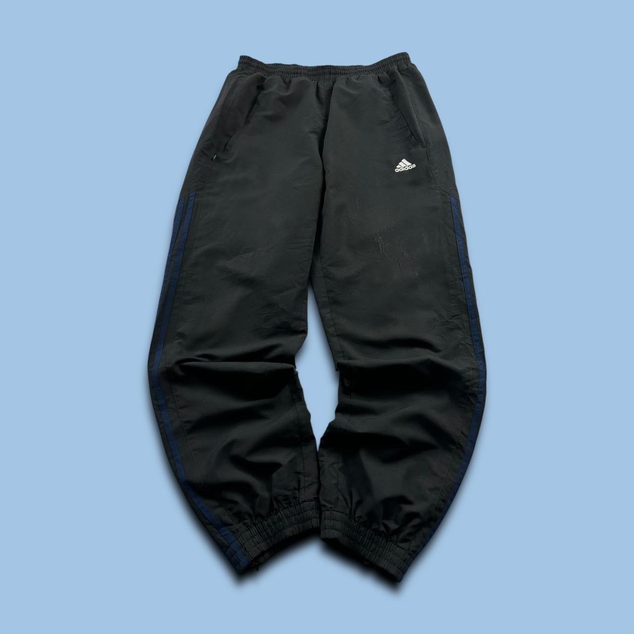 VINTAGE Y2K ADIDAS BAGGY TRACKSUIT BOTTOMS BLACK
