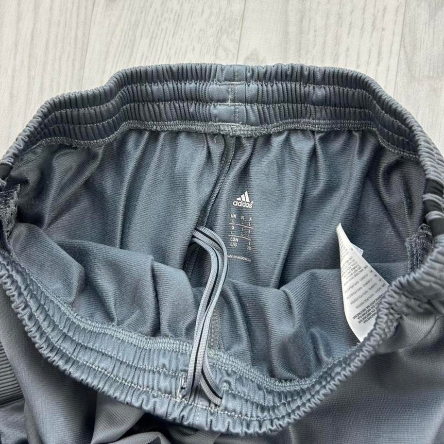 VINTAGE Y2K ADIDAS SIDE STRIPE BAGGY TRACKSUIT BOTTOMS GREY