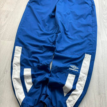 VINTAGE 90s UMBRO BAGGY TRACKSUIT BOTTOMS BLUE