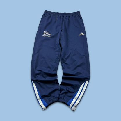 VINTAGE Y2K ADIDAS BAGGY TRACKSUIT BOTTOMS NAVY BLUE
