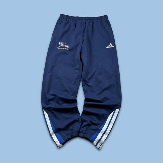 VINTAGE Y2K ADIDAS BAGGY TRACKSUIT BOTTOMS NAVY BLUE
