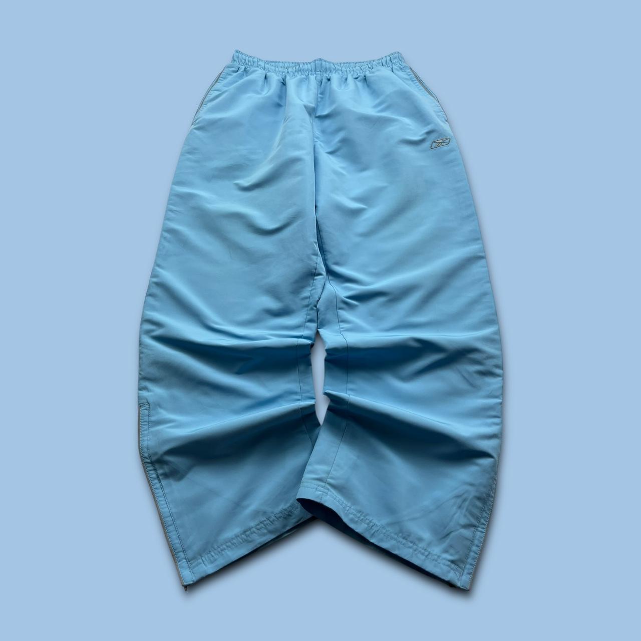 VINTAGE Y2K REEBOK BAGGY TRACKSUIT BOTTOMS BABY BLUE
