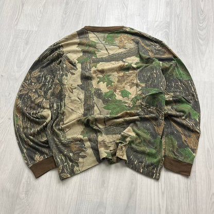 VINTAGE Y2K REALTREE LONG SLEEVE POCKET T SHIRT CAMO