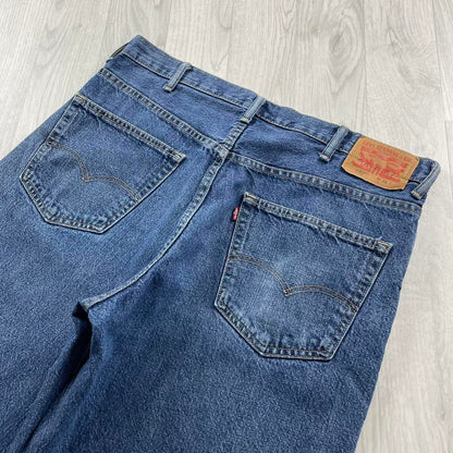 VINTAGE LEVIS 550 BAGGY LOOSE SKATER JORTS NAVY BLUE (38w)