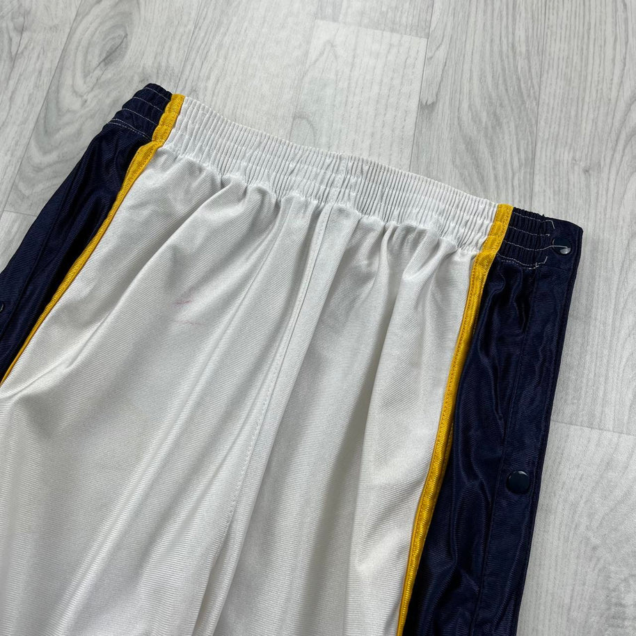 VINTAGE Y2K REEBOK BAGGY POPPER TRACKSUIT BOTTOMS WHITE