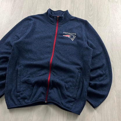 VINTAGE Y2K NFL PATRIOTS ZIP UP FLEECE NAVY
