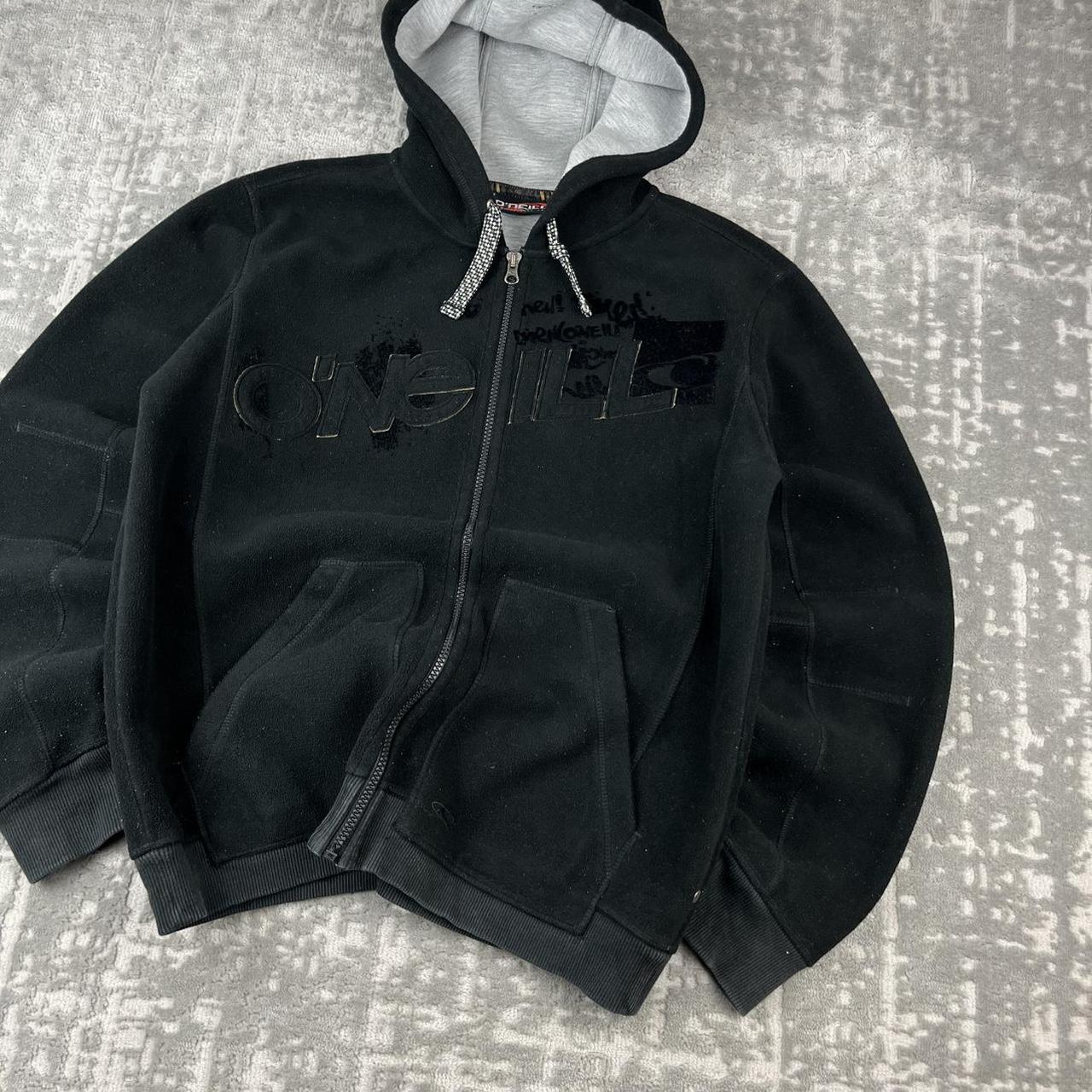 VINTAGE Y2K O’NEILL HEAVY FLEECE ZIP UP HOODIE BLACK