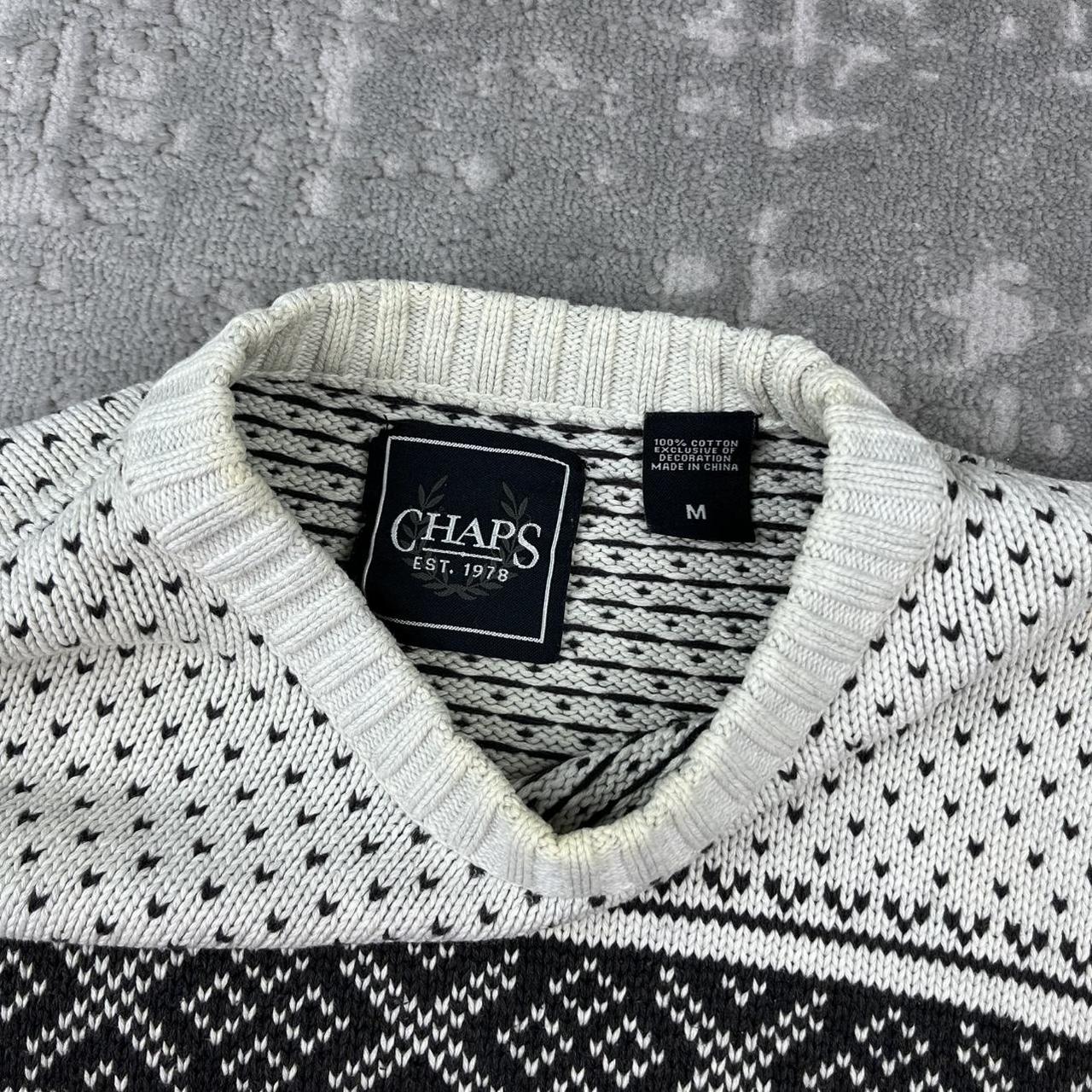 VINTAGE Y2K CHAPS CHUNKY KNITTED JUMPER WHITE