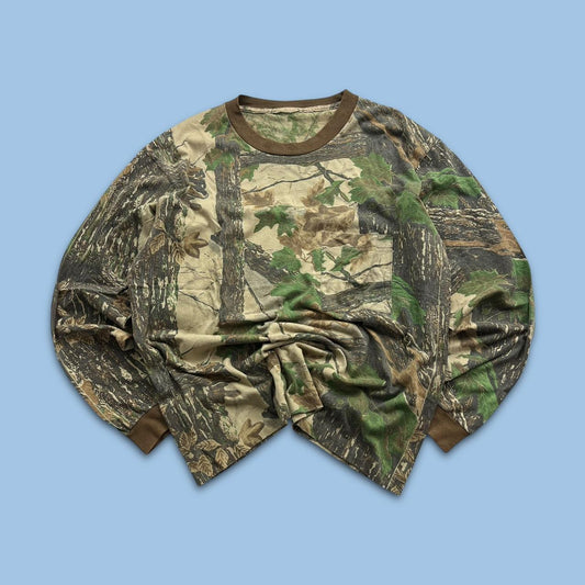 VINTAGE Y2K REALTREE LONG SLEEVE POCKET T SHIRT CAMO