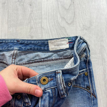 VINTAGE Y2K DIESEL KYCUT LOW RISE EMBROIDERED BOOTCUT JEANS BLUE