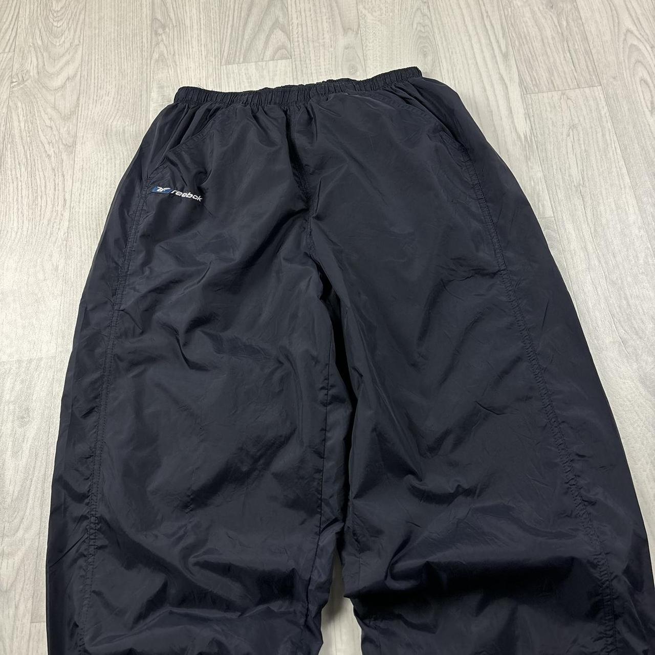 VINTAGE Y2K REEBOK BAGGY TRACKSUIT BOTTOMS NAVY