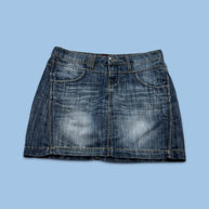 VINTAGE Y2K 17&CO DENIM MINI SKIRT BLUE