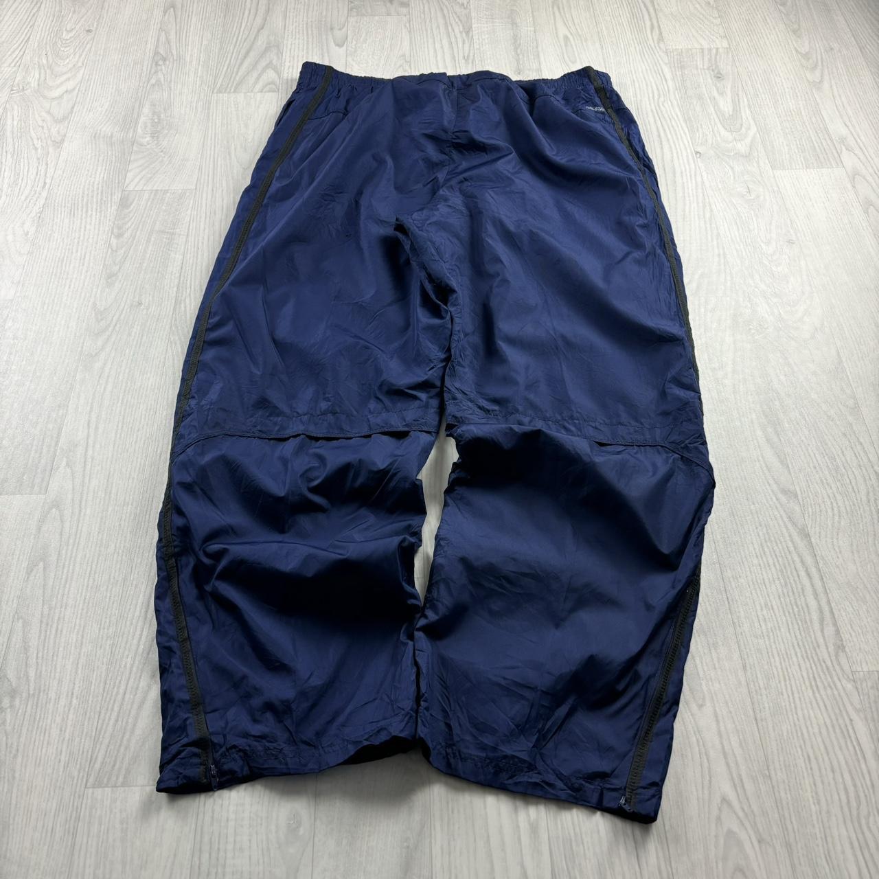 VINTAGE Y2K STARTER WIDE LEG BAGGY TRACKSUIT BOTTOMS NAVY
