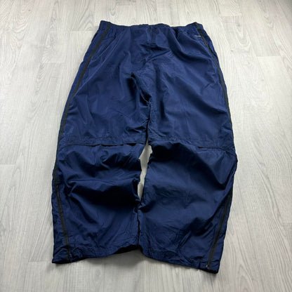 VINTAGE Y2K STARTER WIDE LEG BAGGY TRACKSUIT BOTTOMS NAVY